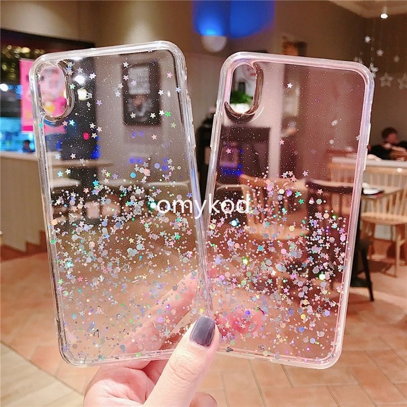 Compatible For iPhone 13 Pro Max SE 2020 6 7 8 6s 6Plus 7 8 6s Plus Ốp điện thoại trong suốt đính đá kim tuyến cho