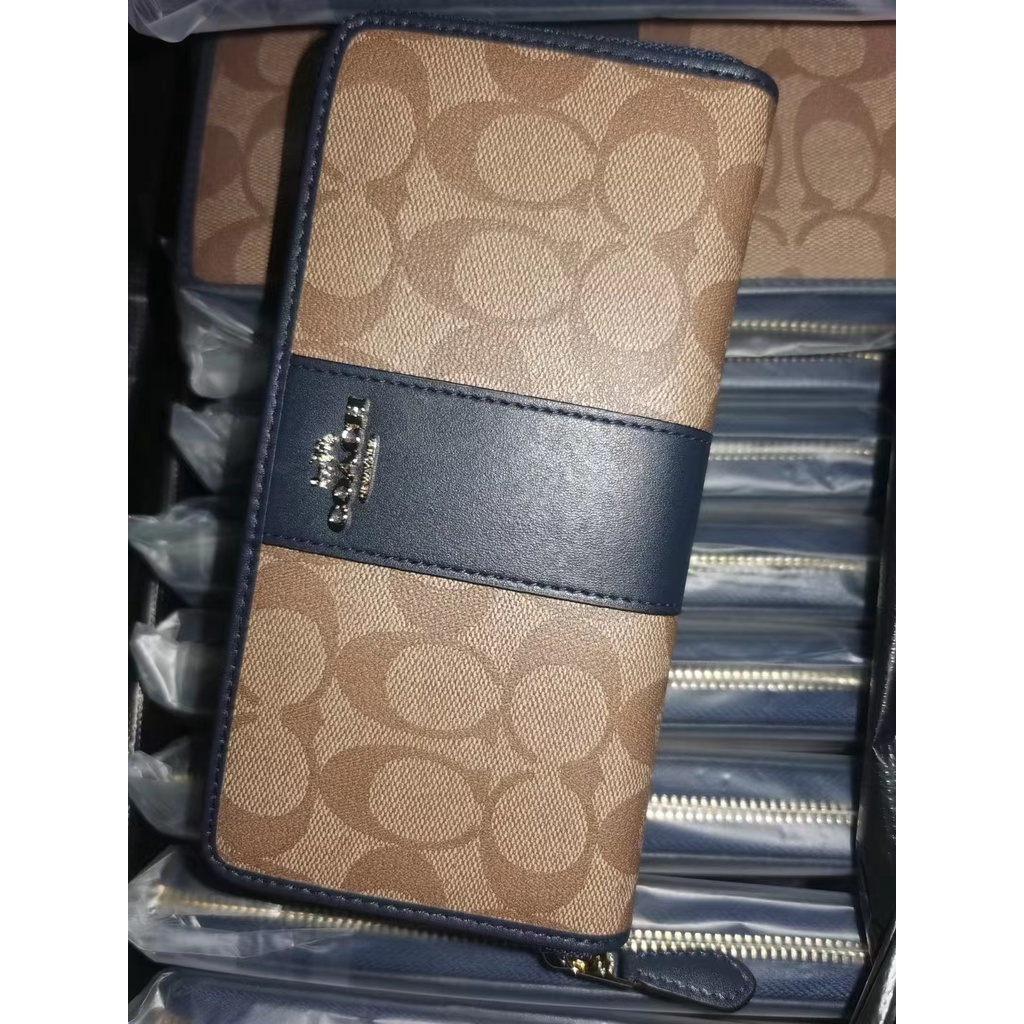 Ví Dài Coach Màu Cổ Điển Phối Khóa Kéo Dành Cho Nữ 54630