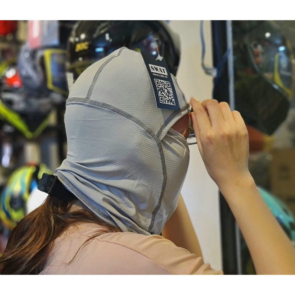 HOT - KHĂN TRÙM ĐẦU SWAT F1 XÁM LOGO PHẢN QUANG 7 MÀU