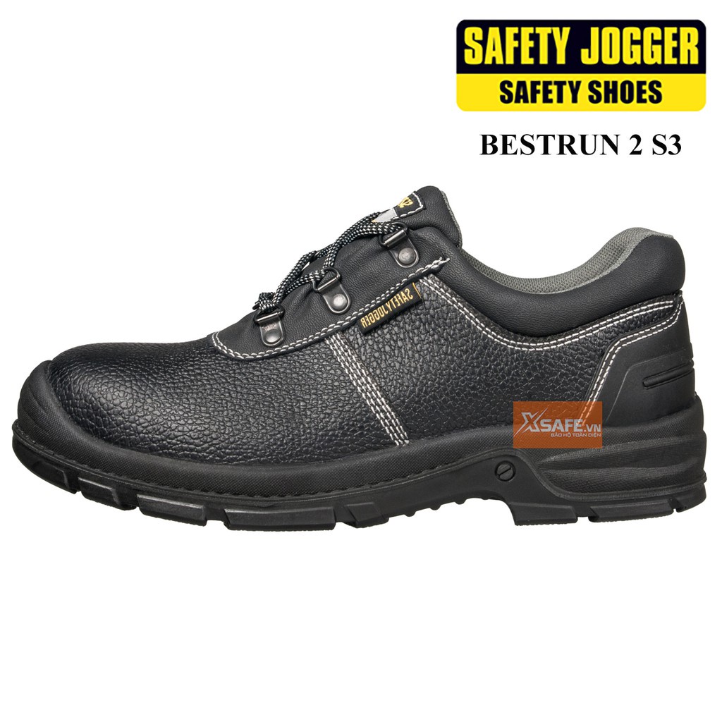Giày bảo hộ lao động nam Jogger Bestrun231 S3 da bò, không thấm nước, chống đinh, trơn trượt cho công trình, nhà máy