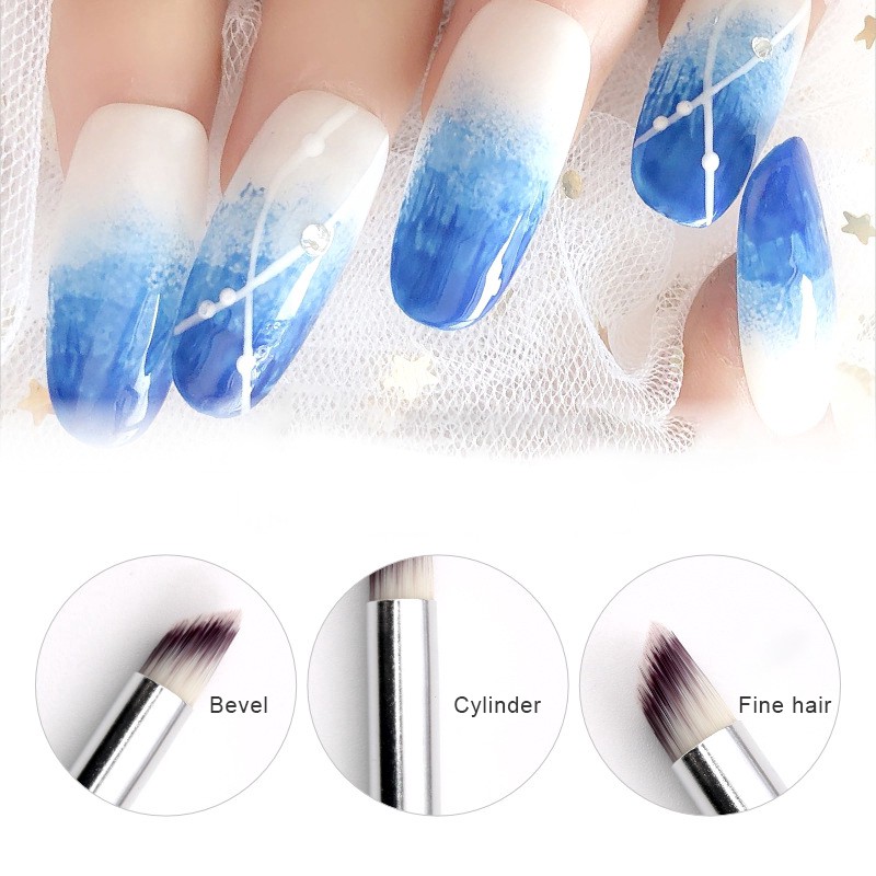 Cọ dặm ombre nail đầu tròn Yapas , Cọ làm ombre trang trí móng chuyên dụng