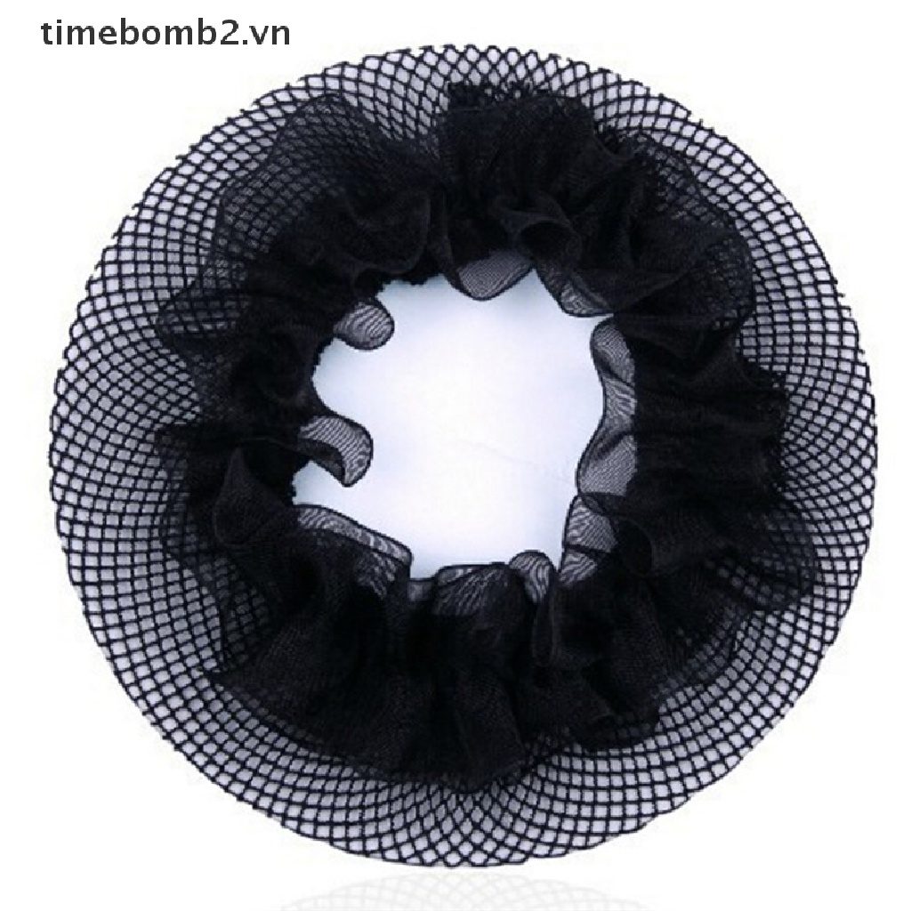 {Thời Trang} 2 Cái Búi Tóc Bằng Nylon Màu Đen Cho Nữ Múa Ba Lê