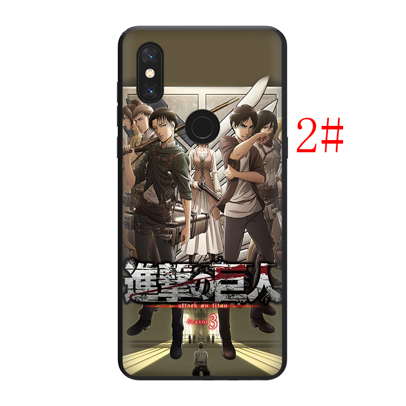 Ốp Lưng Silicone Mềm In Hình Attack On Titan Cho Xiaomi Mi A1 A2 A3 Lite 5x 6x F1 Poco X3 Nfc F2 Pro M3