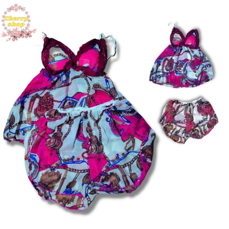 BỘ NGỦ SEXY VOAN CÓ MÚT NGỰC (Hình + video thật từ shop) | BigBuy360 - bigbuy360.vn