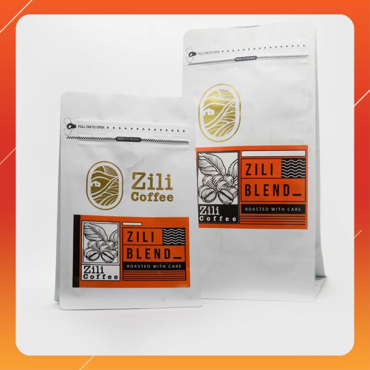 Cà phê nguyên chất  ZILI BLEND WHITE (A&R)  [Truyền thống ] Hương chocolate, vị cân bằng, hậu ngọt béo [Túi 500g]