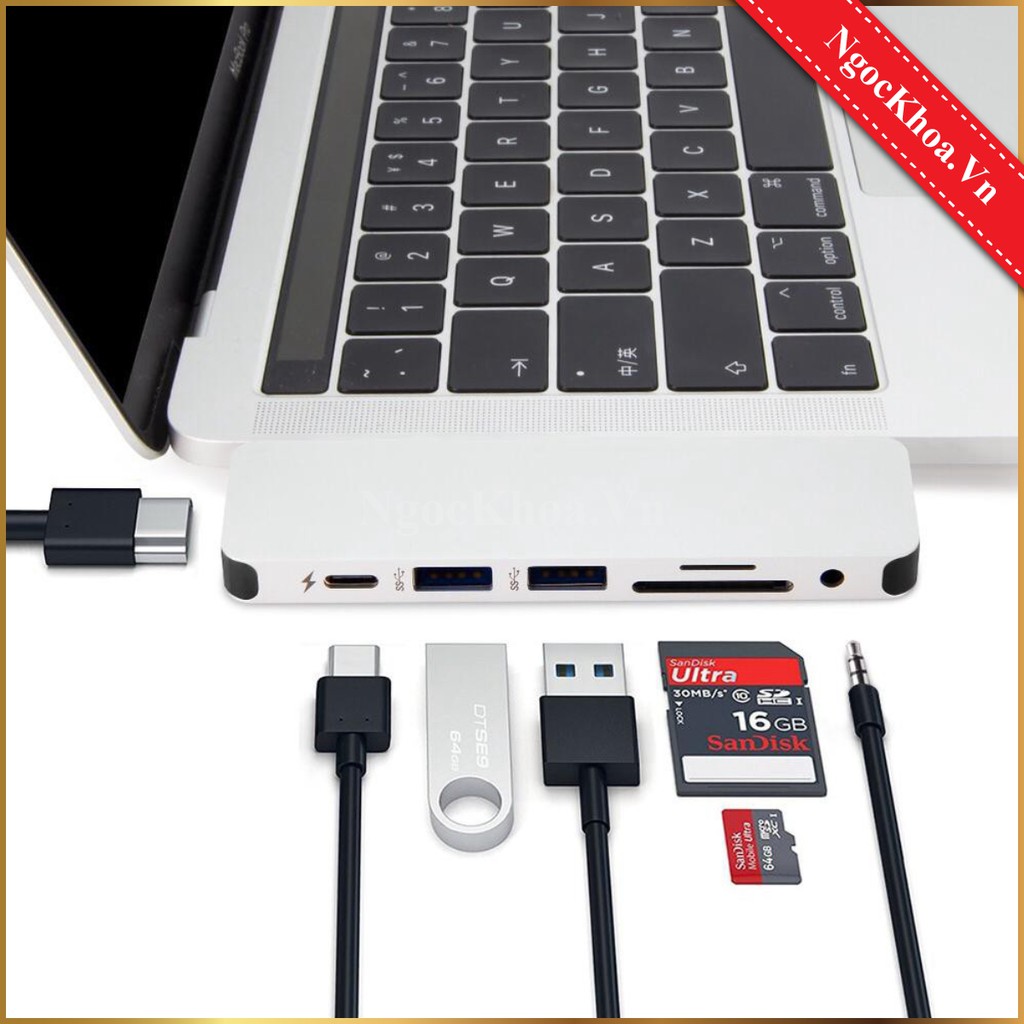 Cổng chuyển HyperDrive 7-in-1 Solo USB-C Hub cho Macbook, PC & Devices - GN21D