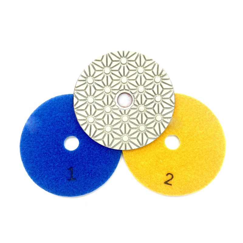 Set 3 Đĩa Đánh Bóng Nhám 3 Bước 4 100mm
