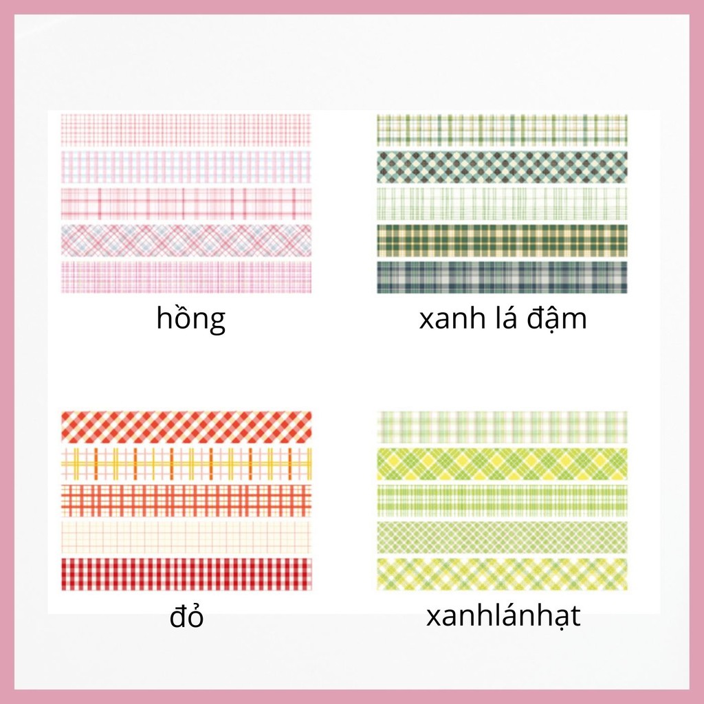 SET 5 TAPE PASTEL TRANG TRÍ SỔ KẾ HOẠCH/PLANNER 10 MÀU