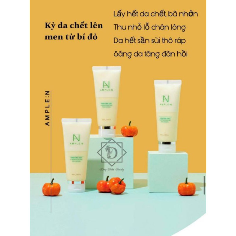 Tẩy Da Chết Bí Đỏ Ample:N Purifying Shot Pumpkin Enzyme Peeling Gel