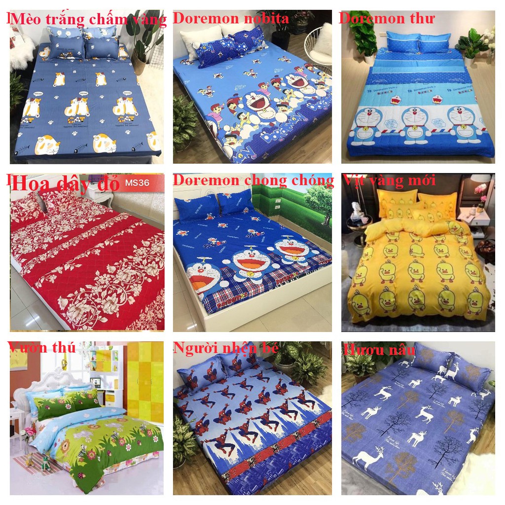 [shopava]Ga giường,Drap ga trải giường,ga bo chun bọc đệm,mẫu ô bàn cờ