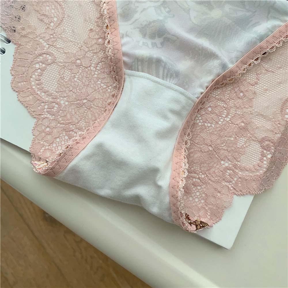 Quần Lót Cotton Ren Hoa Không Đường May Lưng Thấp Gợi Cảm