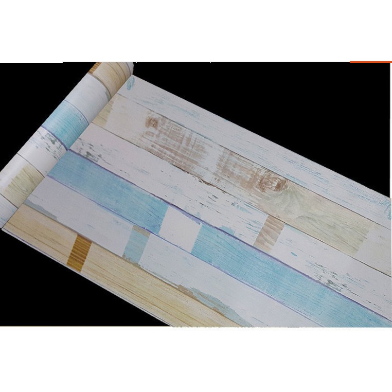 Decal giấy dán tường giả ván âu mỹ (khổ rộng 45cm)