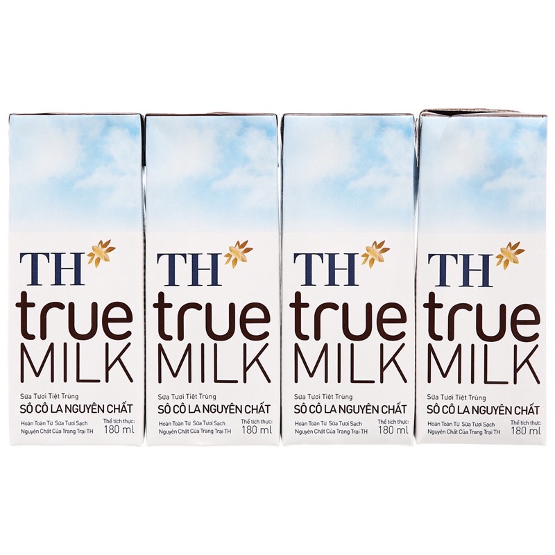 Sữa TH TRUE MILK Thùng 12 lốc( có đường, ít đường, nguyên chất, dâu)