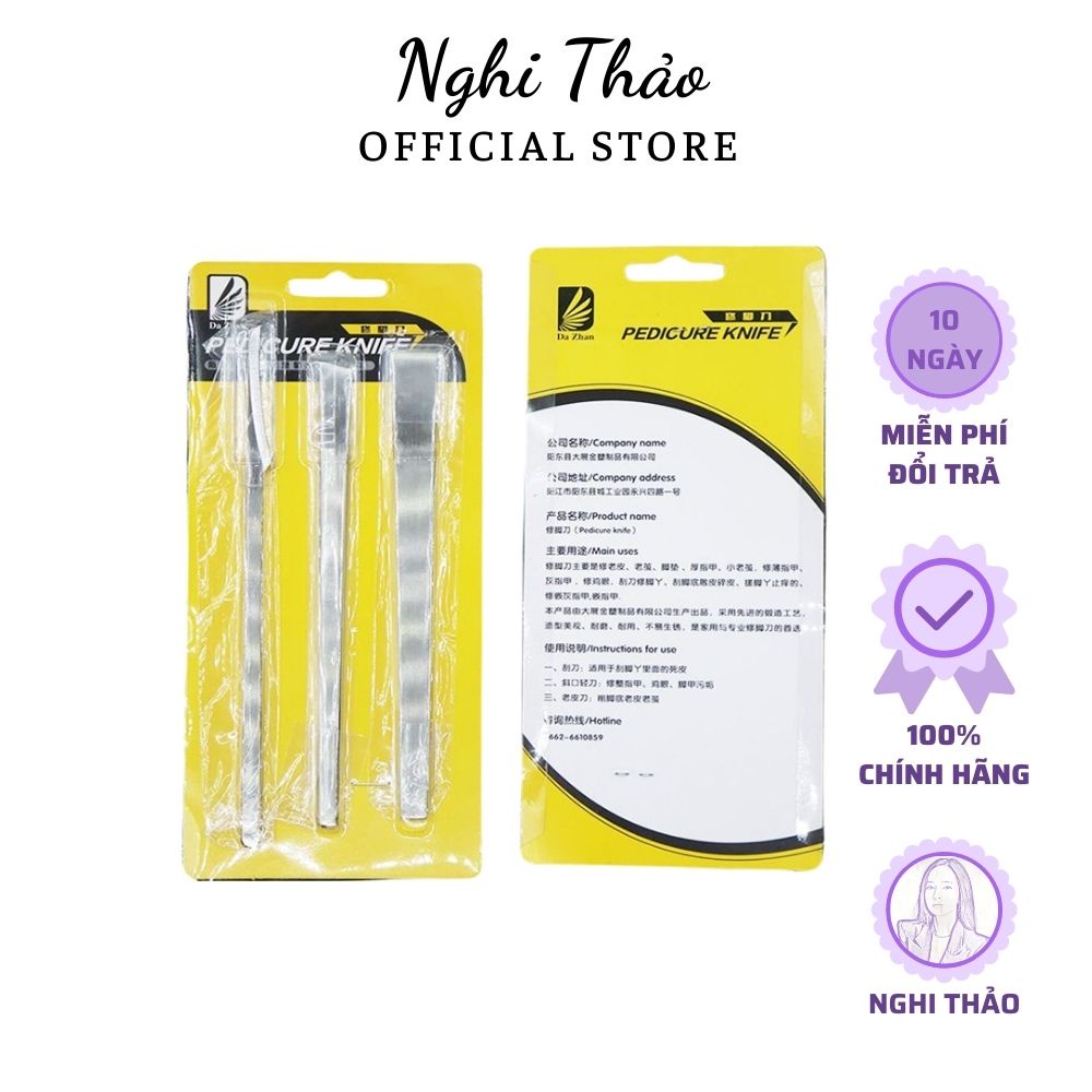 Bộ dao lấy khóe chân inox NGHI THẢO