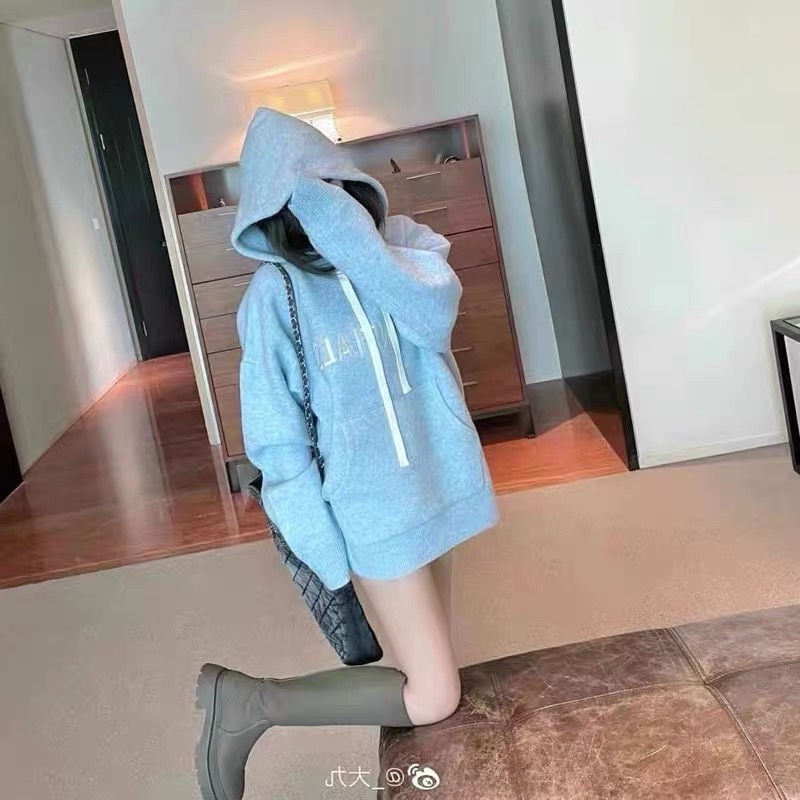 Áo hoodies nữ lót nhung thời trang thu đông mới