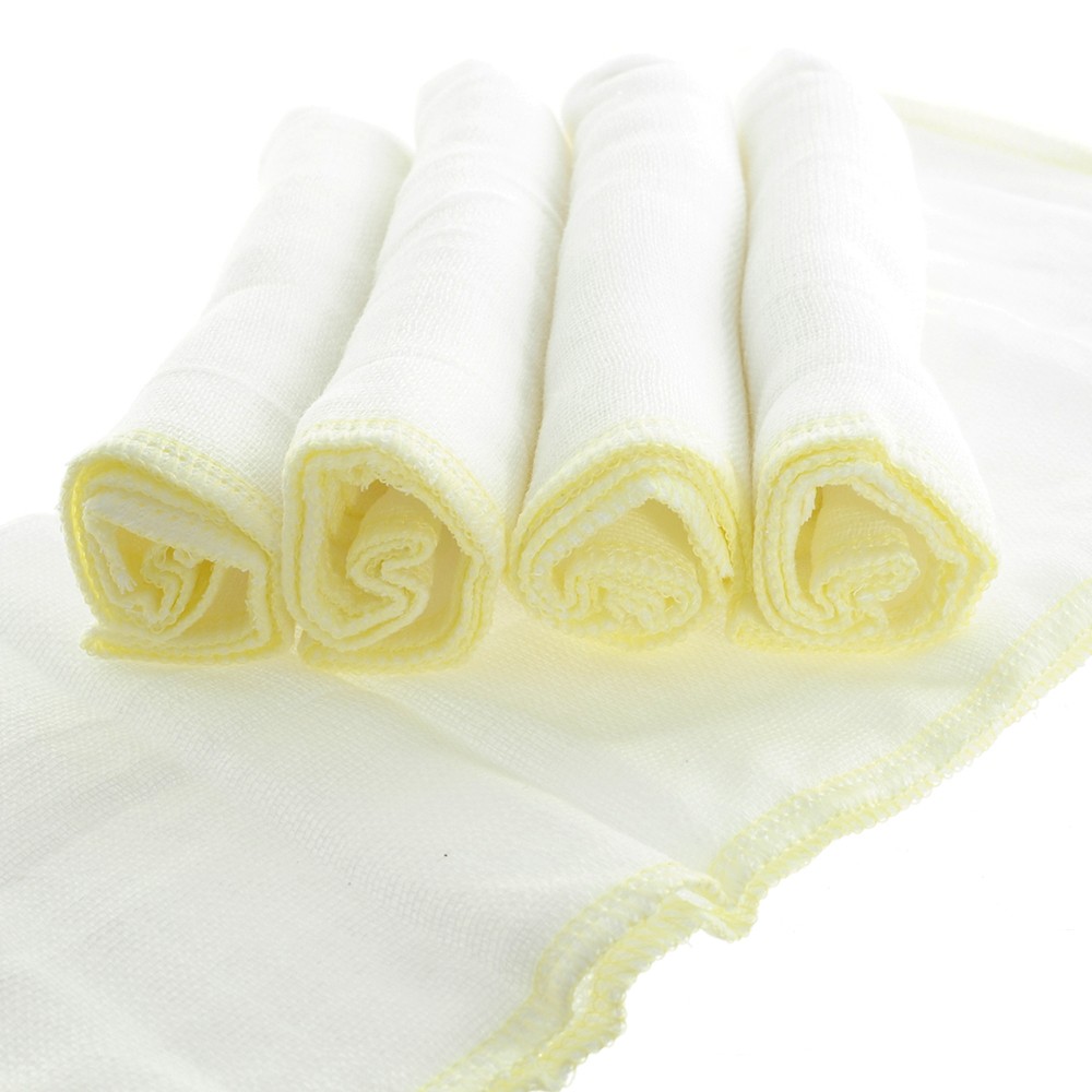 Combo 20 khăn sữa gạc cao cấp 2 lớp (25x28cm) (4 gói)