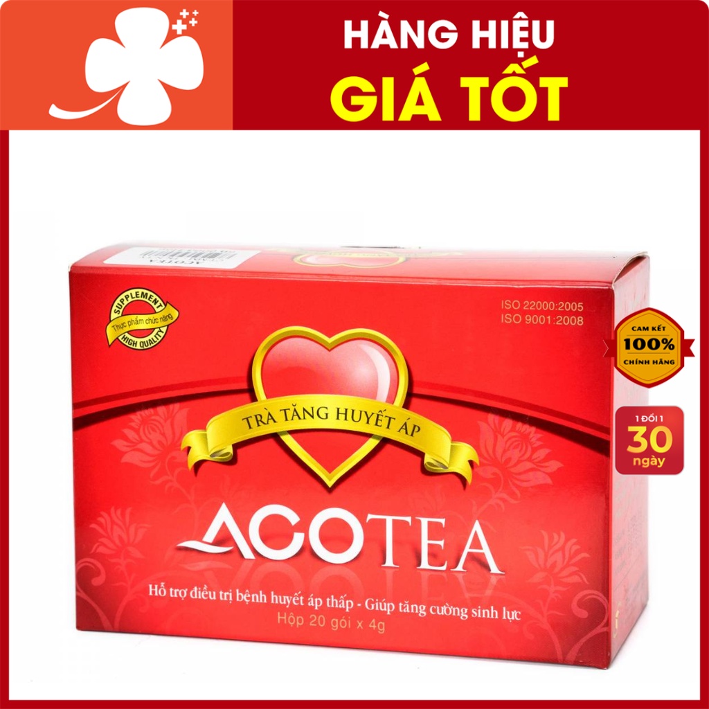 Trà tăng huyết áp Acotea – Hỗ trợ ổn định huyết áp, giảm chóng mặt, hồi hộp, mệt mỏi (Hộp 20 gói)