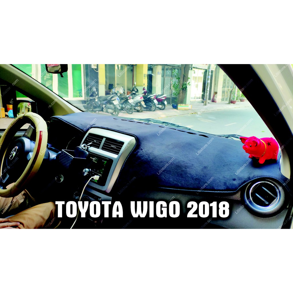 Thảm Taplo Nhung Lông cừu TOYOTA WIGO (Loại đặc biệt)