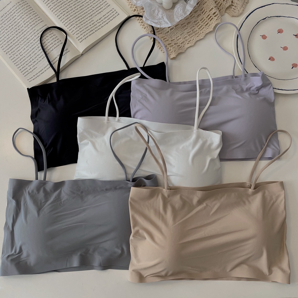 NUZIRO  Áo lót  không đường may chất liệu lụa cao cấp thời trang mùa hè dành cho nữ