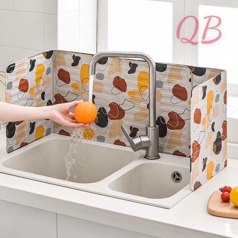 Đặc Biệt- Tấm chắn dầu mỡ Bếp Ga in họa tiết vệ sinh