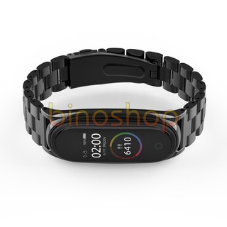 Dây đeo kim loại mắt to Xiaomi Miband 4 - Bản Plus