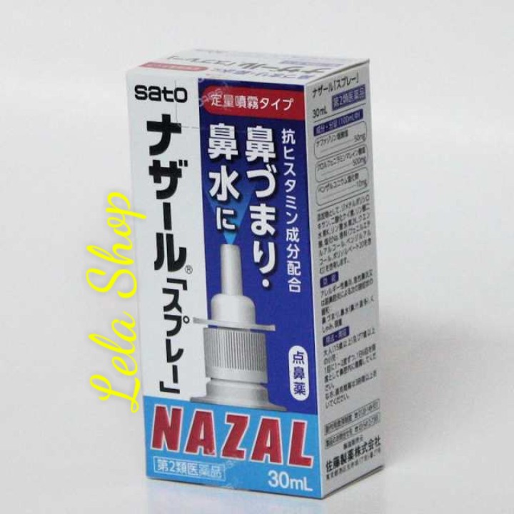 Dung Dịch Xịt Mũi Nazal Giảm Sổ Mũi, Nghẹt Mũi 30ML (Date Mới)