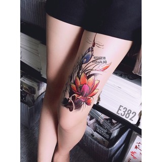 Xăm đùi hình hoa E382