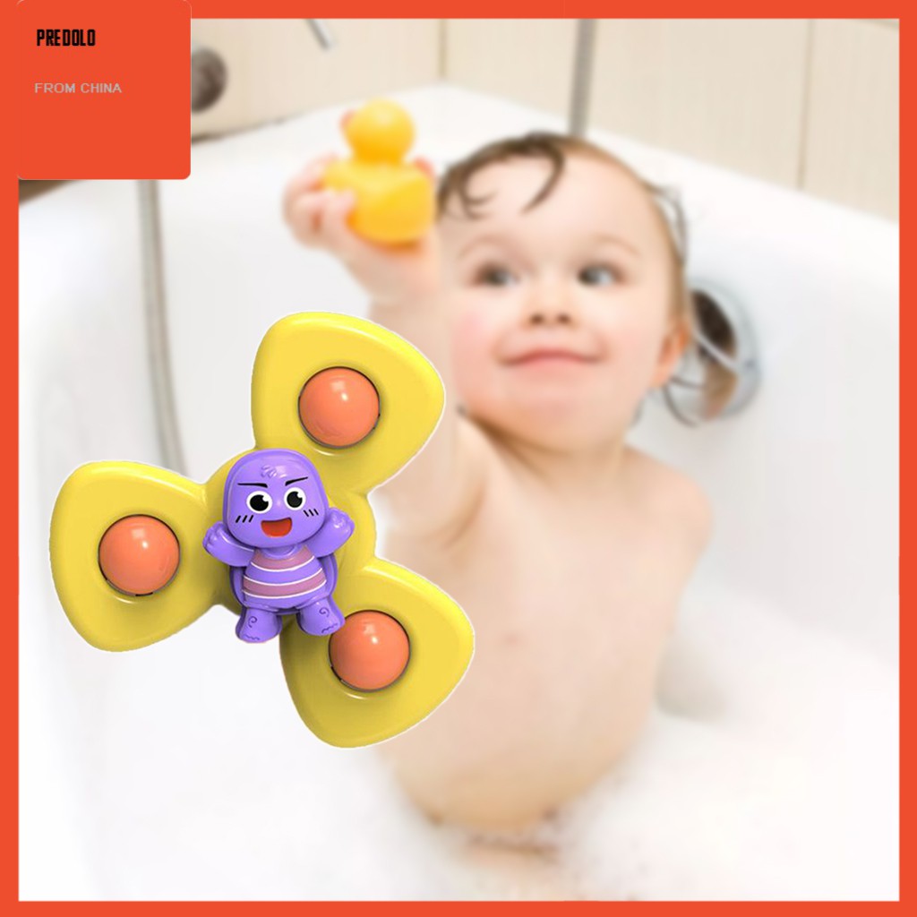 Funny Baby Bath Toys Wall Glass Sucker Spinner Shower Toy for Toddler Kids