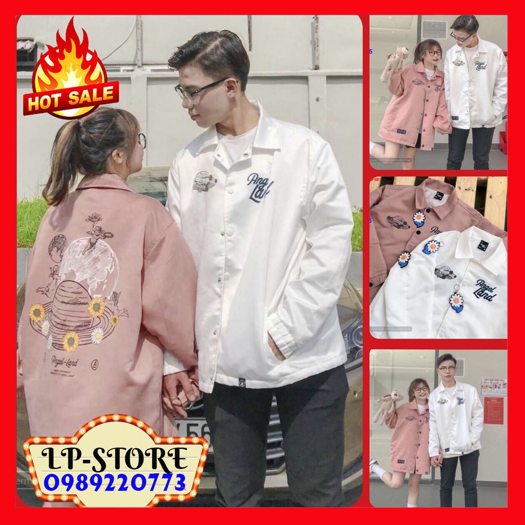 [Tặng Quà] Áo Khoác Dù Nam Nữ Unisex - Áo Khoác Jacket Bombers LAND ( 2 Màu kèm ảnh thật )