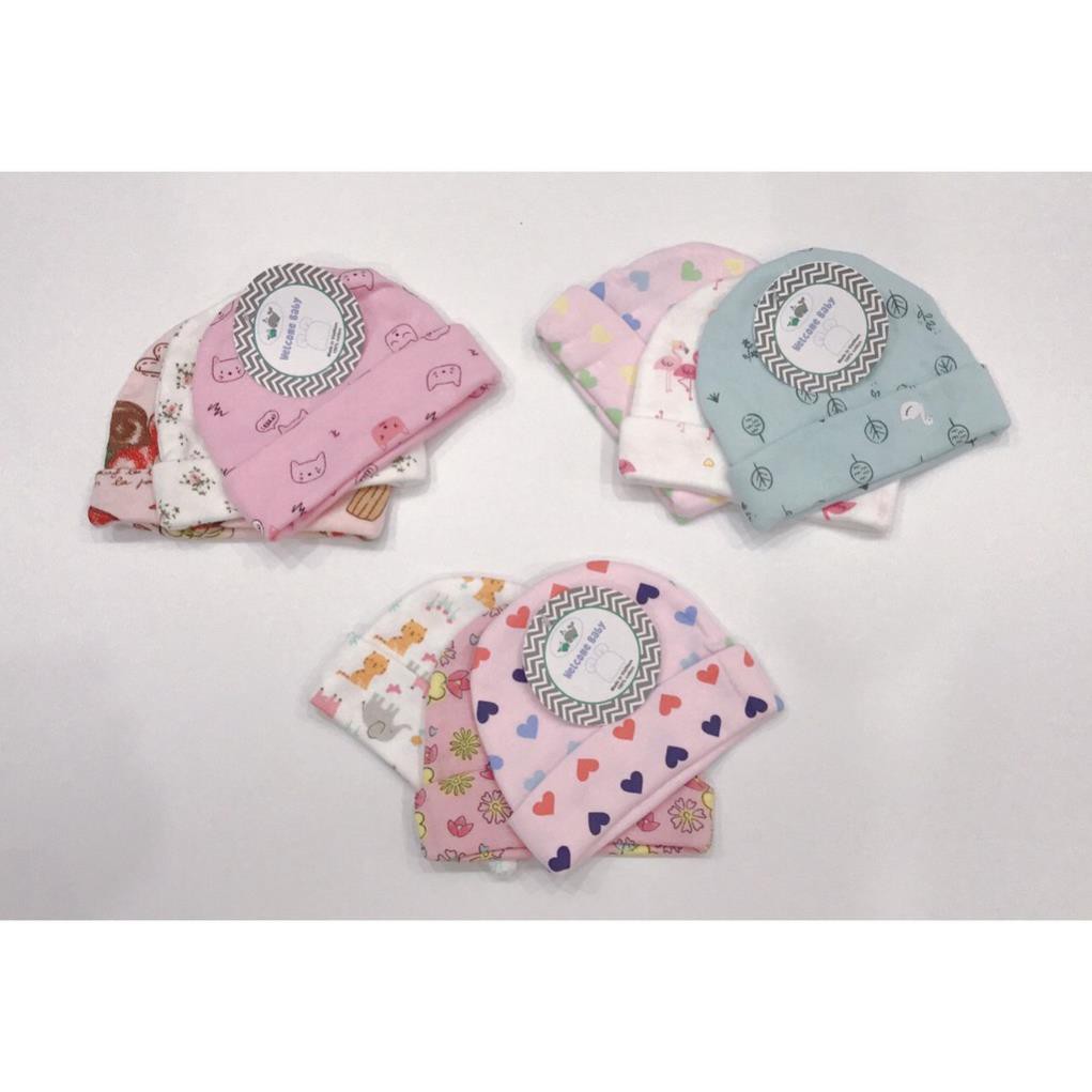 Sét 3 mũ len cao cấp cho bé từ 0-5m - hàng đẹp