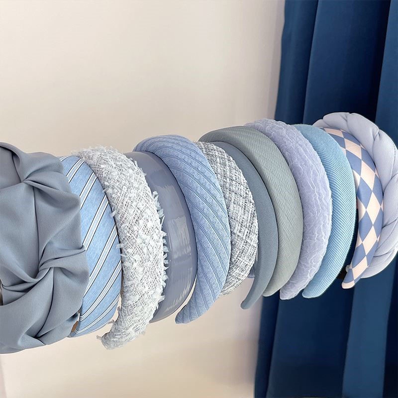 Băng Đô Vải Màu Xanh Thời Trang Hàn Quốc