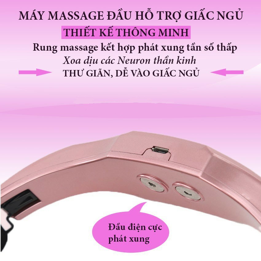 Máy Massage Đầu Thông Minh Hỗ Trợ Giấc Ngủ, Giảm  Đau Đầu, Stress