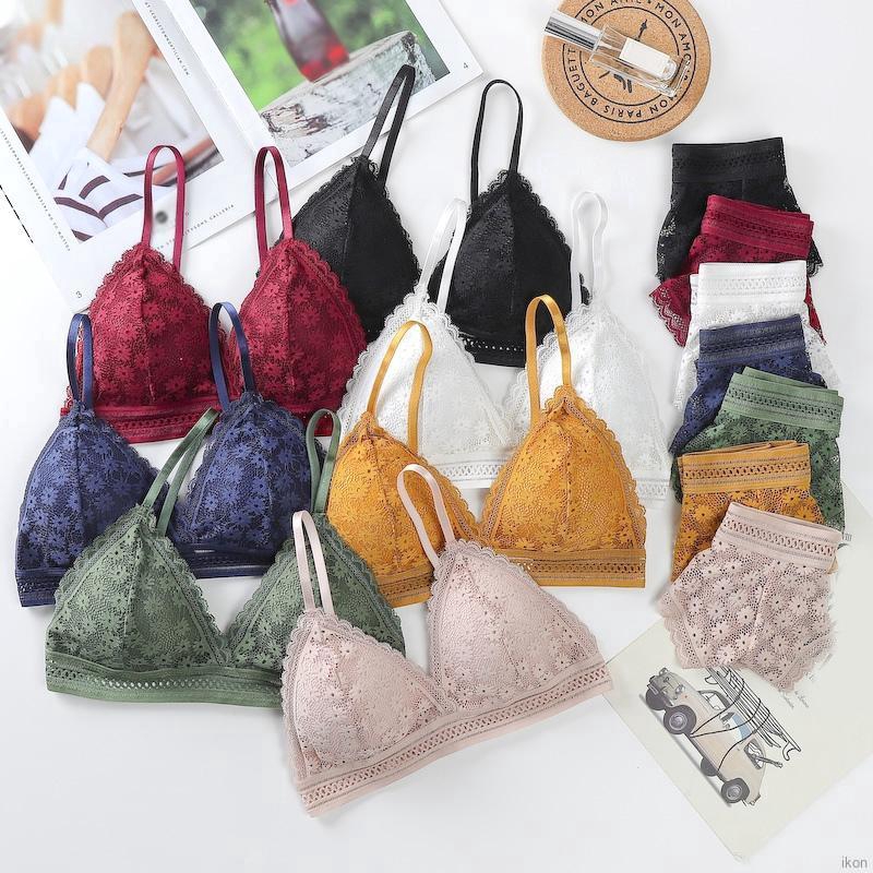 Set Đồ Lót Ren Không Đường May Quyến Rũ Cho Nữ