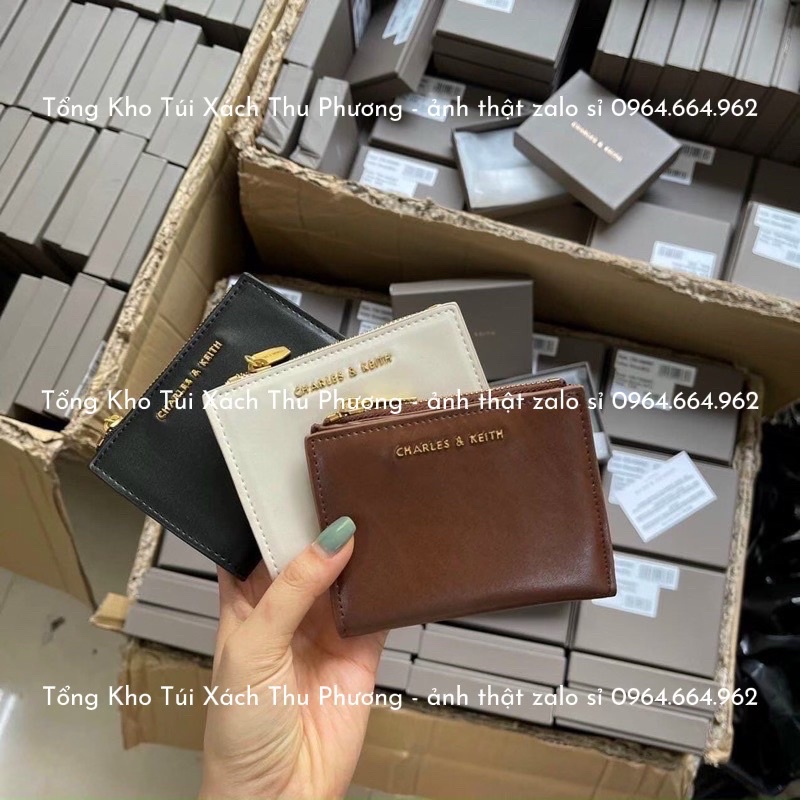 [Fullbox] Ví Cê ka mini hàng qc xuất xịn logo dập nổi nhiều ngăn siêu xinh (cam kết chuẩn hình)