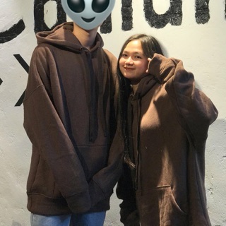 Hoodie nỉ bông nâu choco ver2