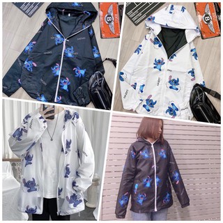 Áo Khoác Dù 3D Hoạt Hình Stitch - Hình chụp thật