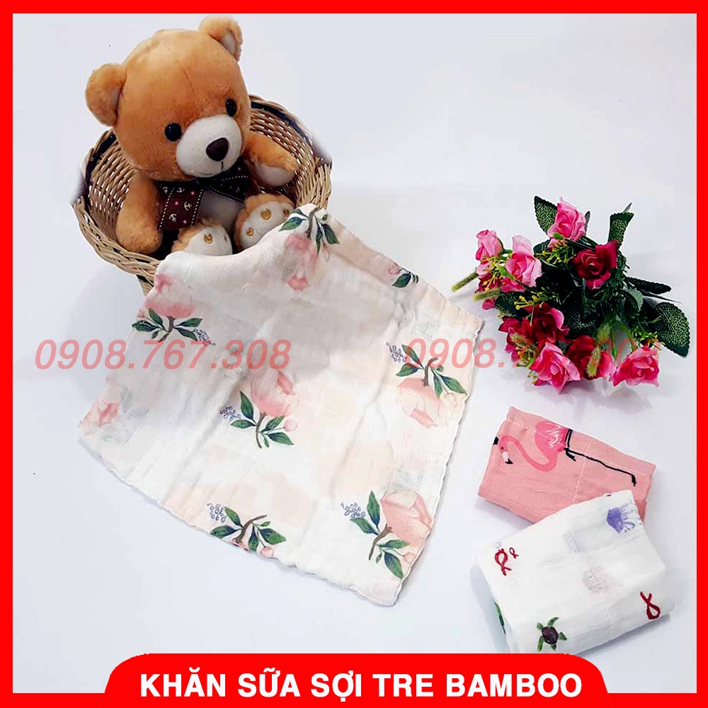 Set 3 Chiếc Khăn Sữa Sợi Tre Cho Bé Sơ Sinh - Khăn Sữa MuslinTree(3 chiếc/Túi) - BTT00160