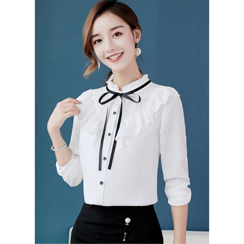 ÁO KIỂU CỔ BÈO DUYÊN DÁNG
