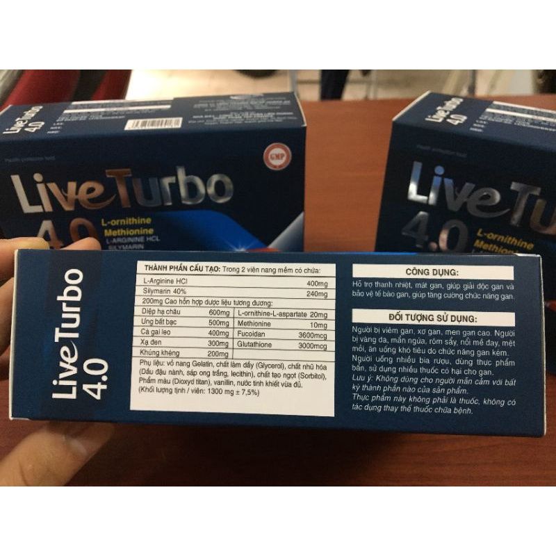 Bổ gan Live Turbo 4.0 Hỗ trợ giải độc gan bảo vệ tế bào gan, dùng cho người viêm gan, xơ gan, gan nhiễm mỡ