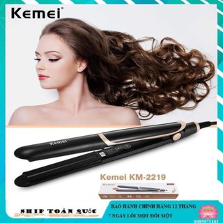 Máy uốn tóc kemei KM2219 cho mái tóc đẹp kiểu dáng mới  - chưc năng uốn cụp - ép - uốn phồng - làm xoăn -  mini