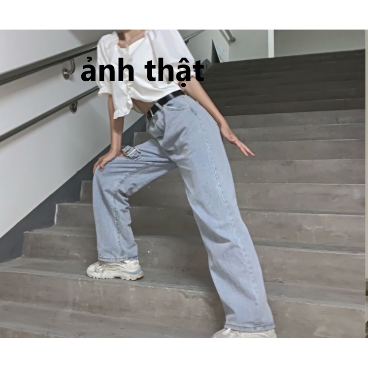 Quần jeans dài ống suông rách đùi cách điệu hình trái tim phong cách thời trang | BigBuy360 - bigbuy360.vn