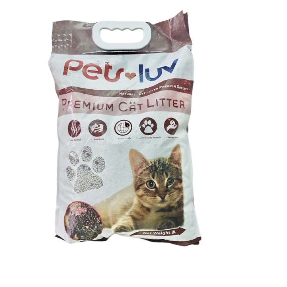 Cát vệ sinh cho mèo Pet Luv 8L-Chất lượng cao, khử mùi tốt, mùi thơm dễ chịu