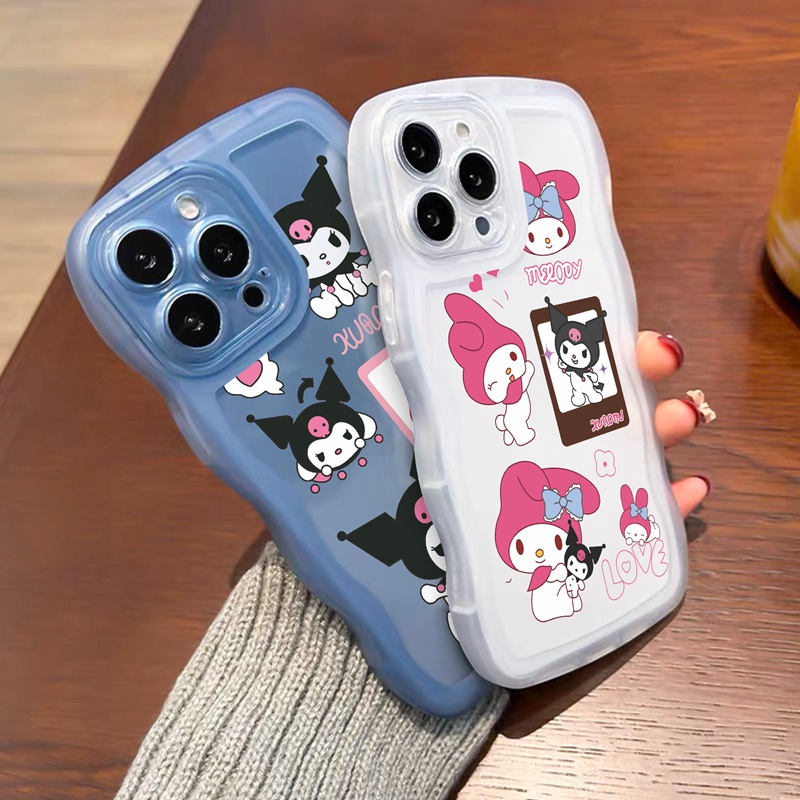 Suntaiho Ốp lưng iphone  Ốp điện thoại  TPU mềm hình Kuromi Melody thích hợp cho iPhone 11 12 13 pro Max XS X XR XS Max 7
