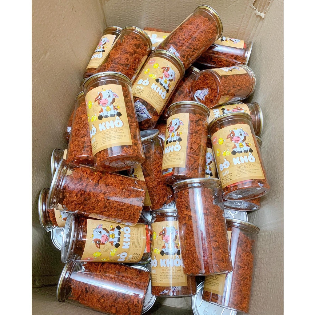 Khô Bò Xé Sợi 300g BíuShop đồ ăn vặt ngon ngon zai zai số 1 Hà Nội | BigBuy360 - bigbuy360.vn