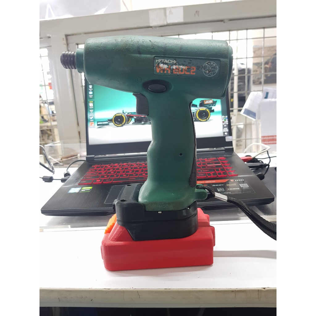 Đế chuyển pin Makita trượt cho máy Hitachi chọt 12v
