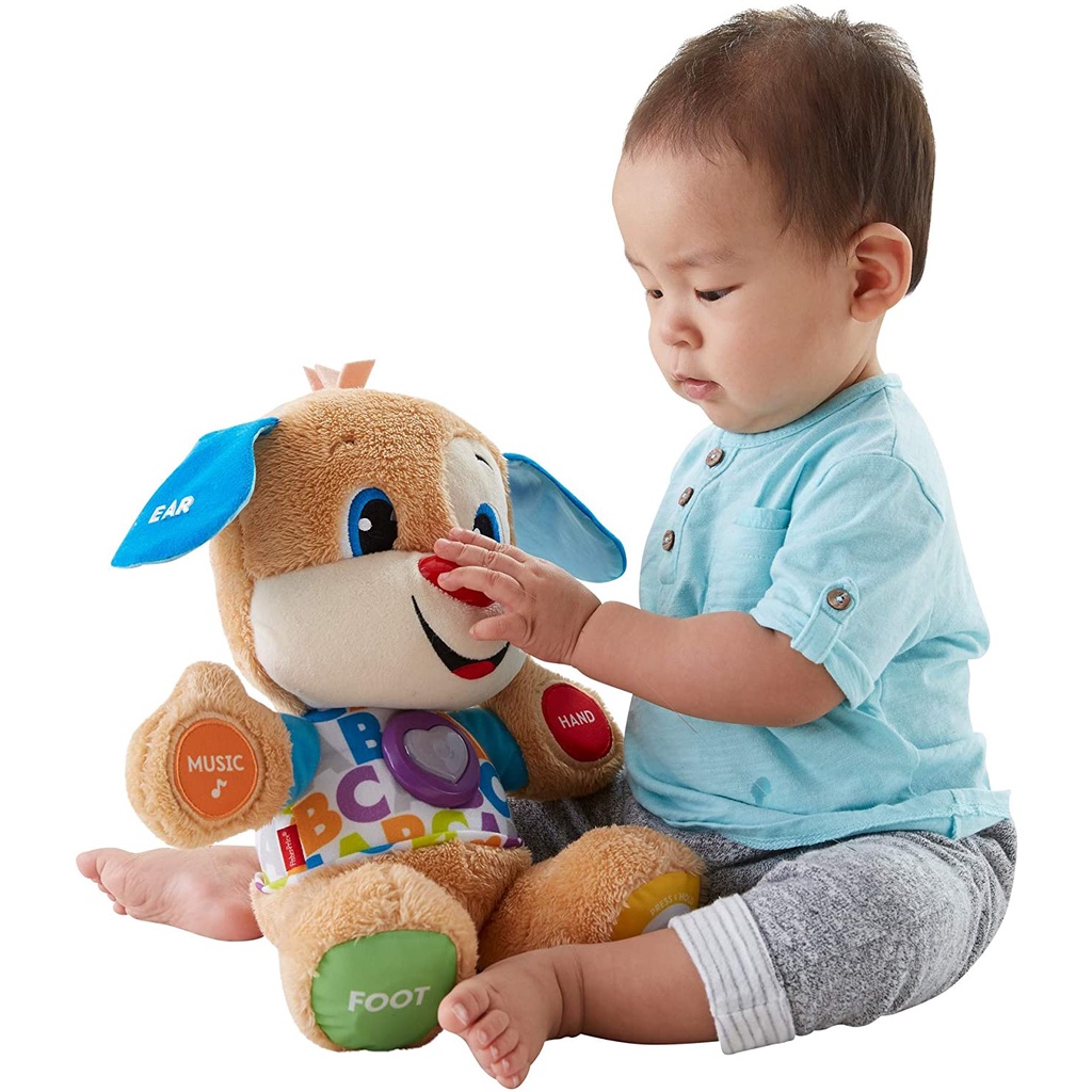 Đồ chơi Chó con thông minh tương tác hơn 75 bài nhạc, giai điệu Fisher-Price Laugh & Learn Smart Stages Puppy , Brown