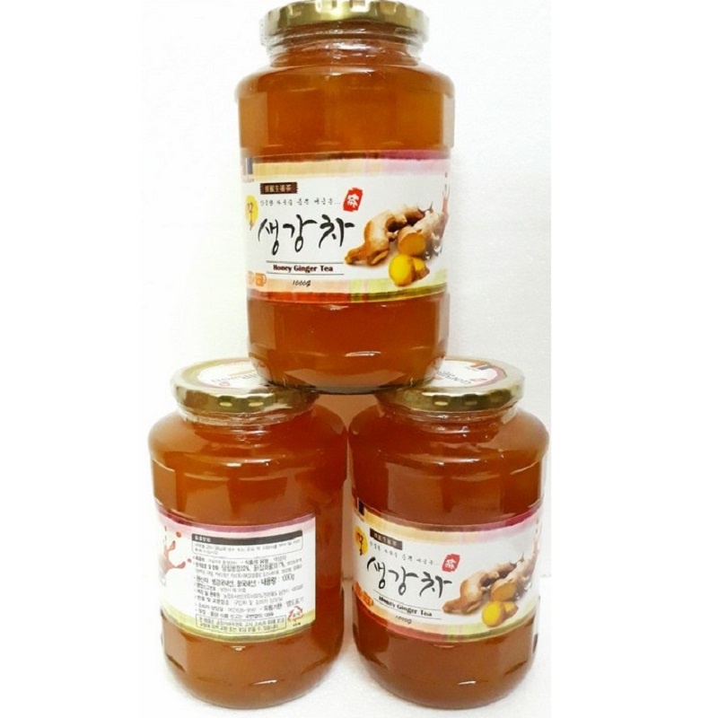 Mật Ong Gừng Honey Ginger Tea Masilraon Hàn Quốc, Lọ 1000g, Giúp Ngừa Ho, Làm Ấm Cơ Thể
