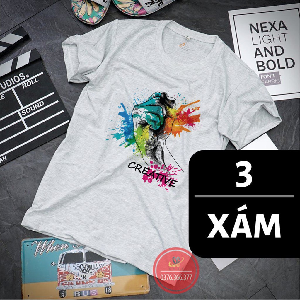 Áo thun hội nhóm CREATIVE độc đáo phông unisex nam nữ thun cotton mềm mịn nhiều màu ANL1002 | DONGPHUCSG