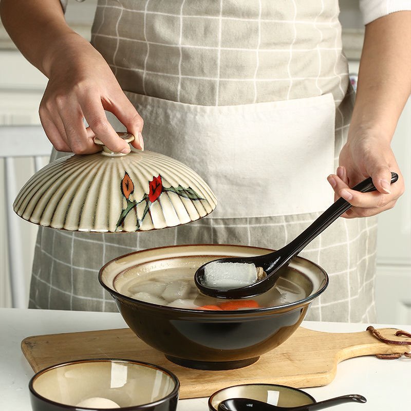 HOA - Bộ bát đĩa lá cành - Gốm sứ tráng men cao cấp