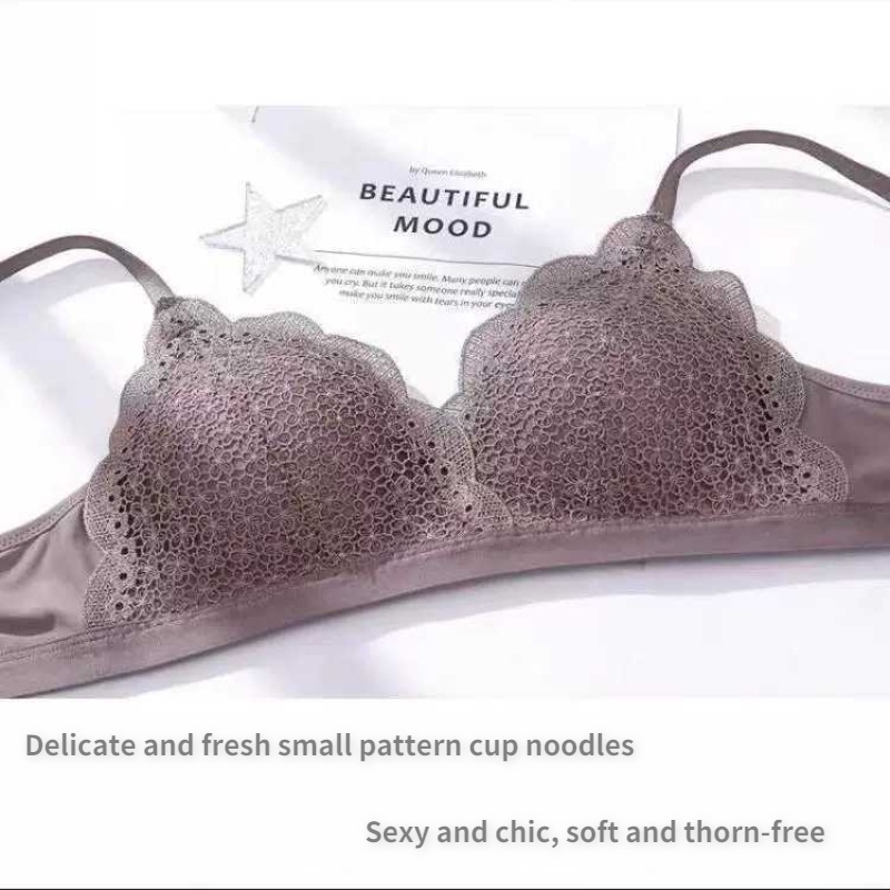 Áo Lót Ren Siêu Mỏng Nâng Ngực Không Gọng Quyến Rũ Cho Nữ